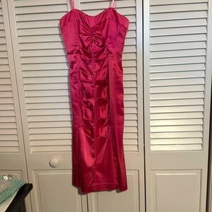 This is a beautiful strapless dress